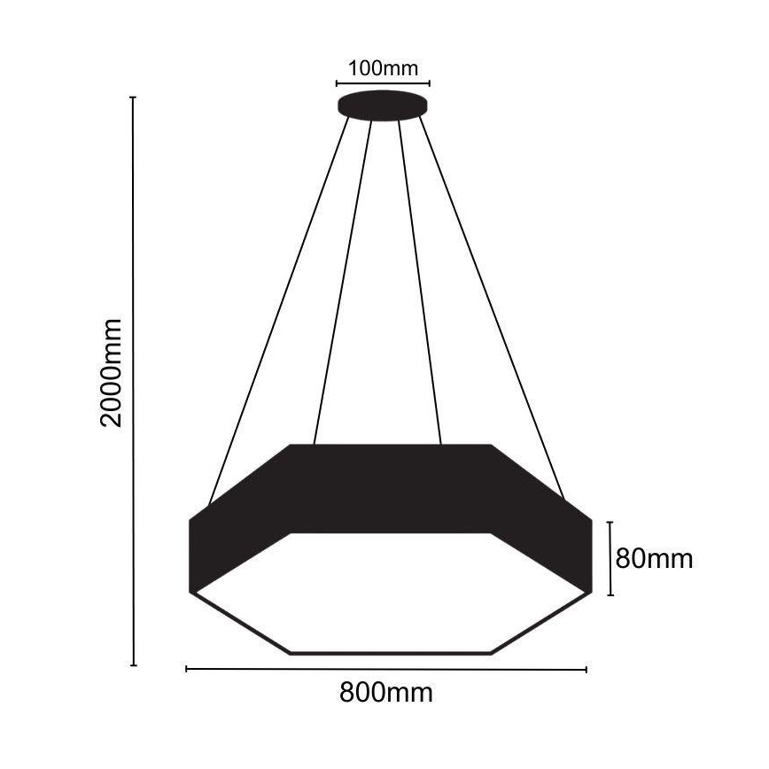 LED Lustra ar auklu LED/70W/230V 4000K d. 80 cm