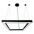 LED Lustra ar auklu LED/80W/230V 4000K 120x120 cm melna