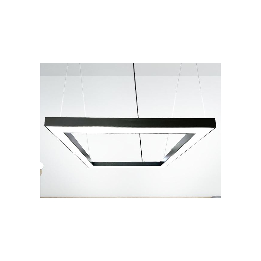 LED Lustra ar auklu LED/80W/230V 4000K 120x120 cm melna