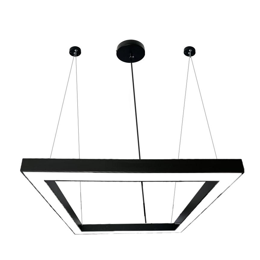 LED Lustra ar auklu LED/80W/230V 4000K 120x120 cm melna