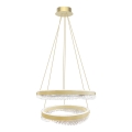 LED Lustra ar auklu LED/85W/230V d. 60 cm zelta