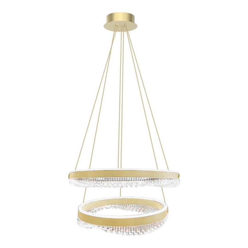 LED Lustra ar auklu LED/85W/230V d. 60 cm zelta