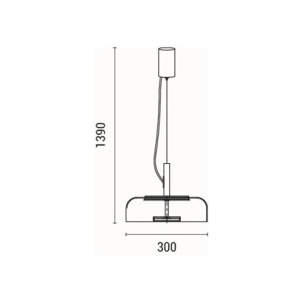 LED Lustra ar auklu LED/8W/230V 3000K d. 30 cm