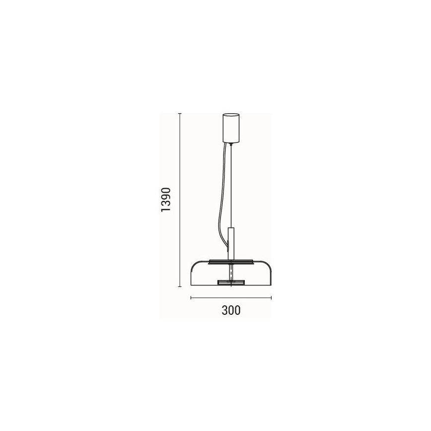 LED Lustra ar auklu LED/8W/230V 3000K d. 30 cm