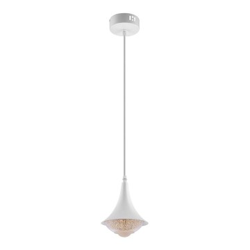 LED Lustra ar auklu LED/9W/230V d. 14 cm balta