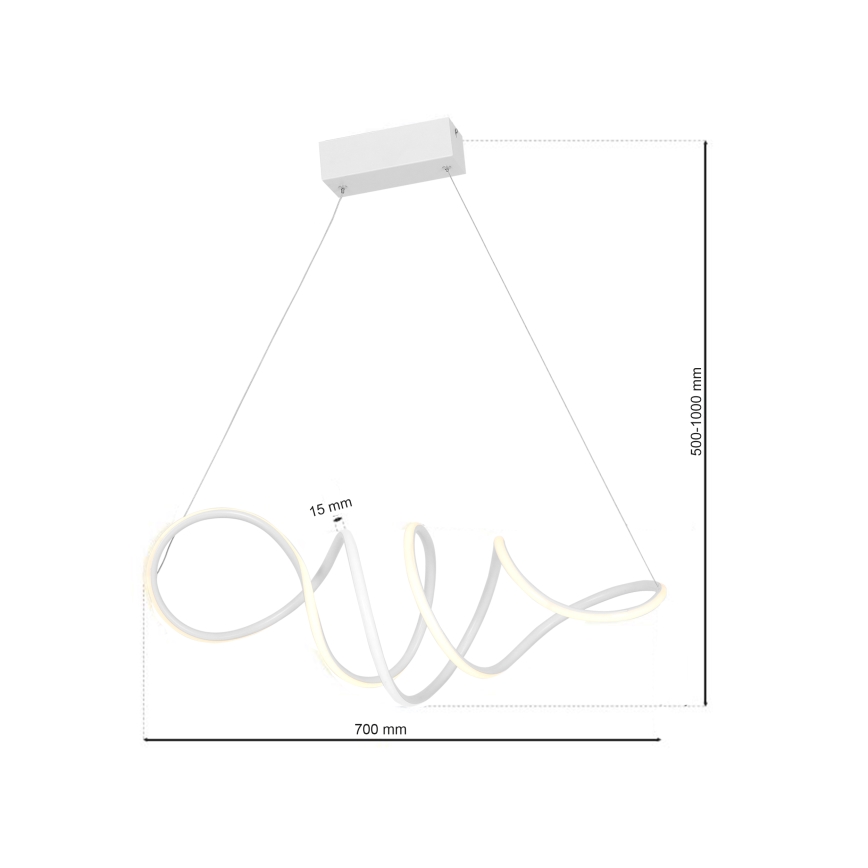 LED lustra ar auklu LOCA LED/50W/230V