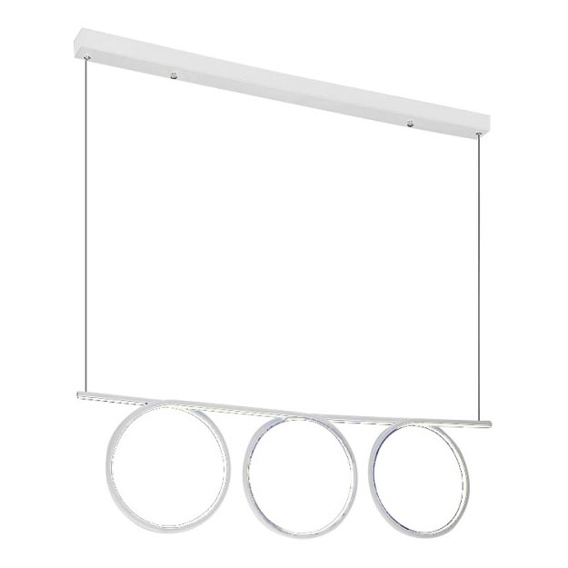 LED lustra ar auklu LOOP 3xLED/20W/230V balts