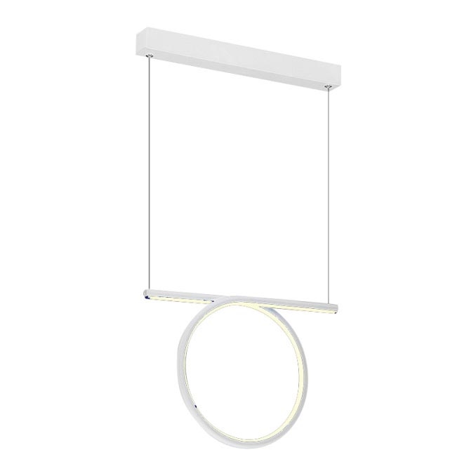 LED lustra ar auklu LOOP LED/20W/230V balts