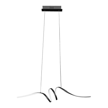 LED Lustra ar auklu LOOP LED/28W/230V melna