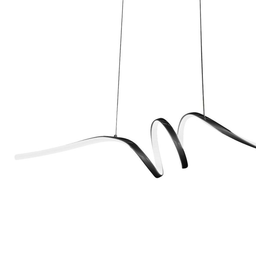 LED Lustra ar auklu LOOP LED/28W/230V melna