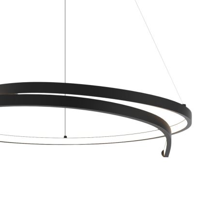 LED Lustra ar auklu LORENZO LED/35W/230V melna