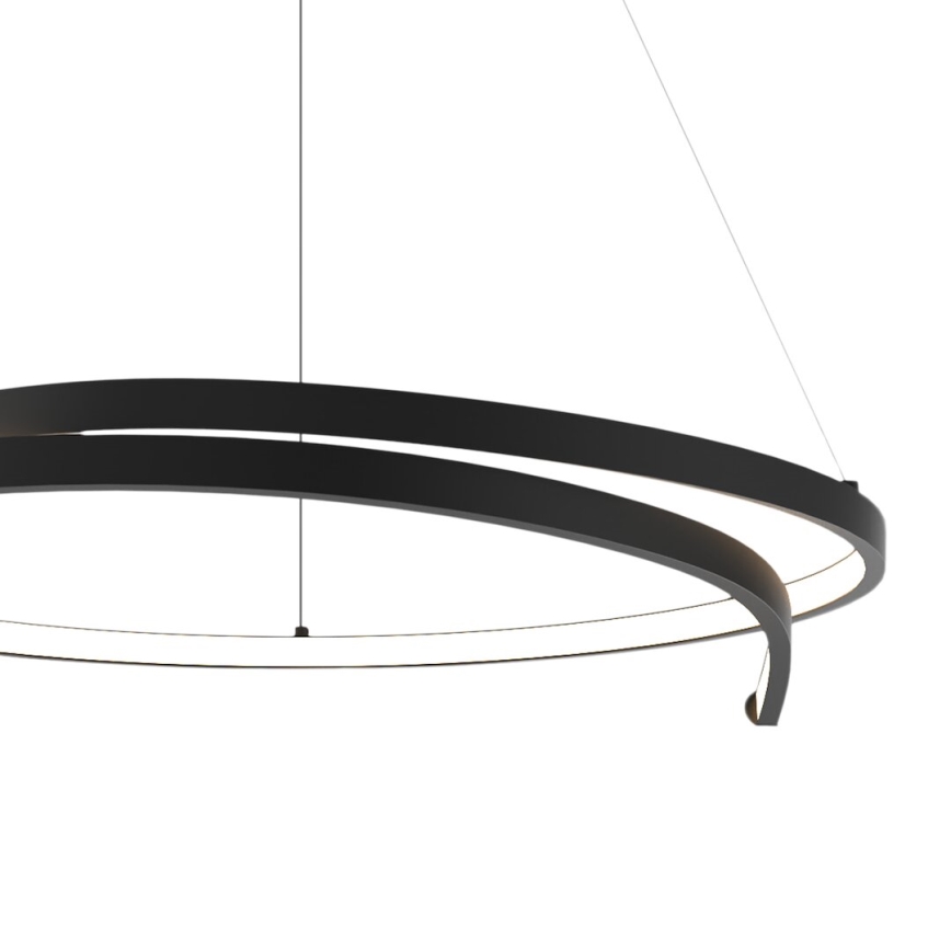 LED Lustra ar auklu LORENZO LED/35W/230V melna