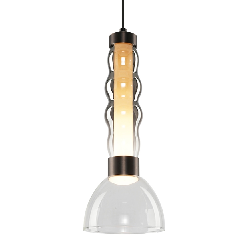 LED Lustra ar auklu LUCCO LED/13W/230V d. 15 cm dūmakains