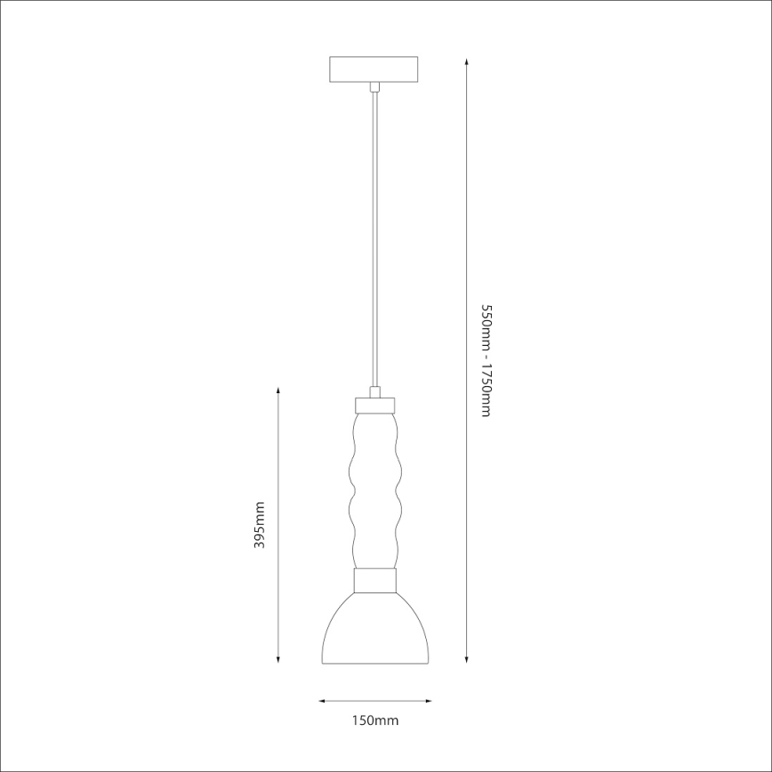 LED Lustra ar auklu LUCCO LED/13W/230V d. 15 cm dūmakains