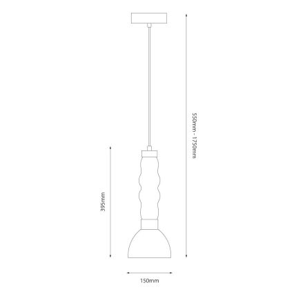 LED Lustra ar auklu LUCCO LED/13W/230V d. 15 cm zelta