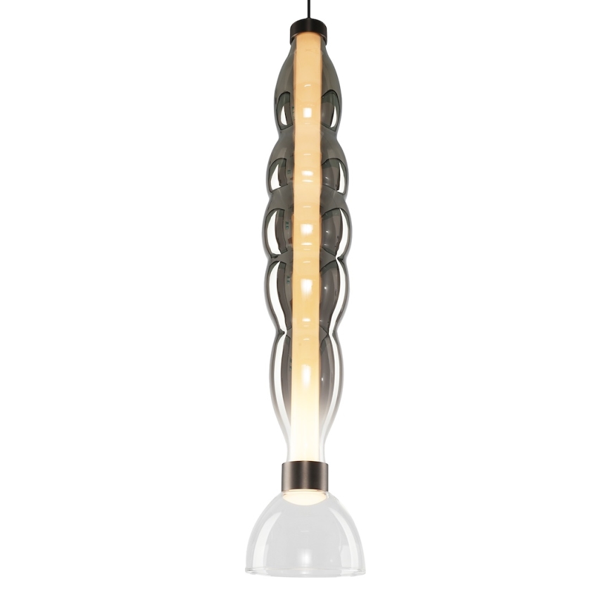 LED Lustra ar auklu LUCCO LED/18W/230V d. 15 cm dūmakains