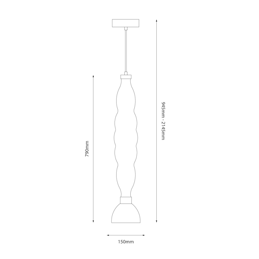 LED Lustra ar auklu LUCCO LED/18W/230V d. 15 cm dūmakains