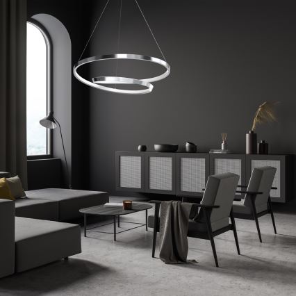 LED Lustra ar auklu LUCERO LED/48W/230V spīdīgi hromēts