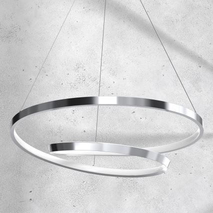 LED Lustra ar auklu LUCERO LED/48W/230V spīdīgi hromēts