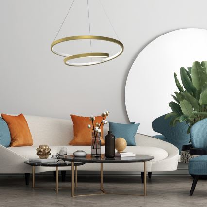 LED Lustra ar auklu LUCERO LED/48W/230V zelta