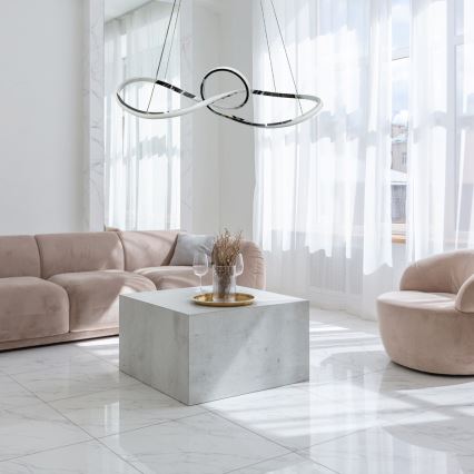 LED Lustra ar auklu MARCO LED/42W/230V spīdīgi hromēts