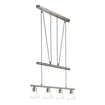 LED Lustra ar auklu MATTES 4xE14/4W/230V 3000K spīdīgi hromēts