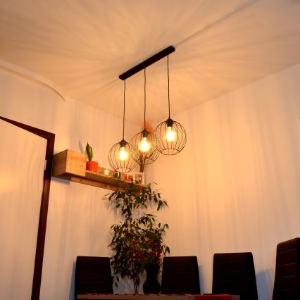 LED Lustra ar auklu MERCURE 3xE27/15W/230V