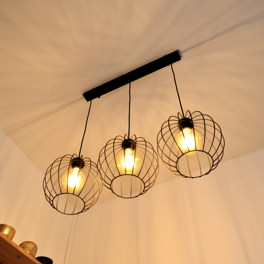 LED Lustra ar auklu MERCURE 3xE27/15W/230V