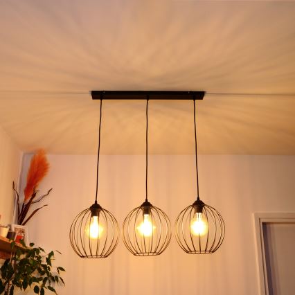 LED Lustra ar auklu MERCURE 3xE27/15W/230V