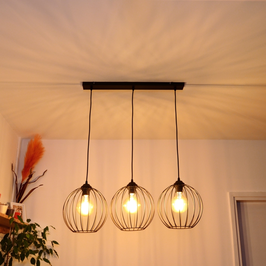 LED Lustra ar auklu MERCURE 3xE27/15W/230V