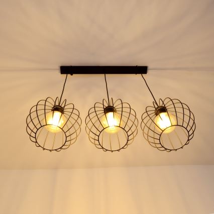 LED Lustra ar auklu MERCURE 3xE27/15W/230V