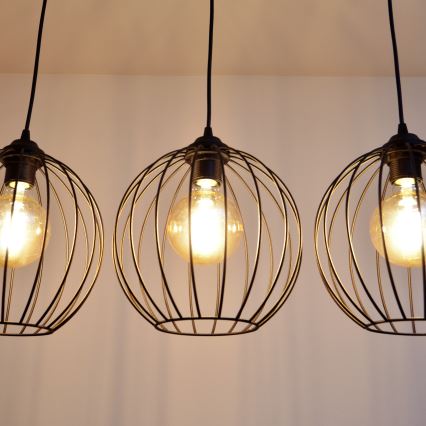 LED Lustra ar auklu MERCURE 3xE27/15W/230V
