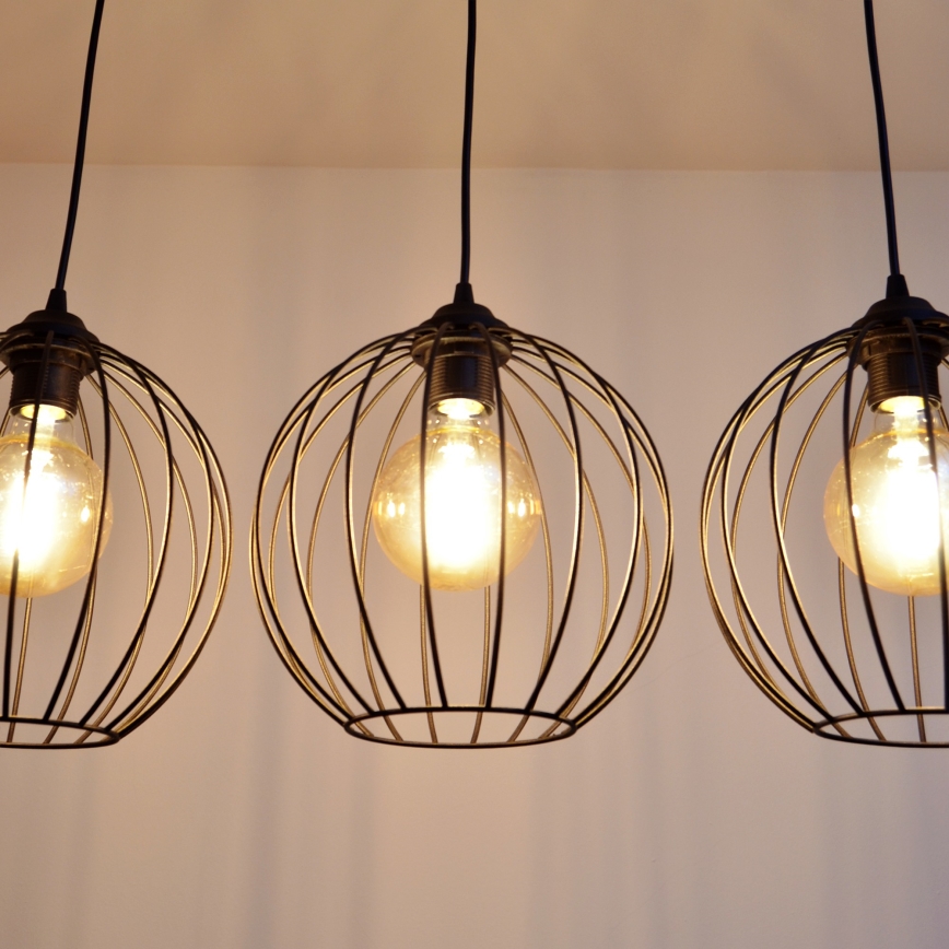 LED Lustra ar auklu MERCURE 3xE27/15W/230V