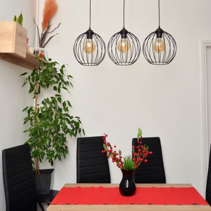 LED Lustra ar auklu MERCURE 3xE27/15W/230V