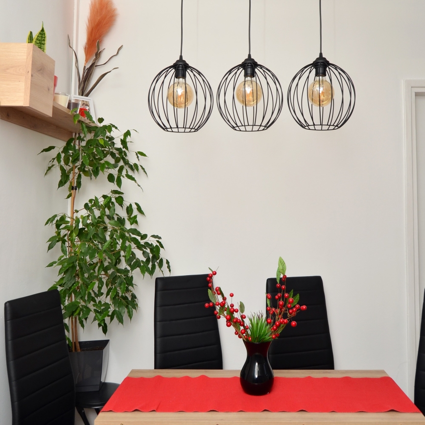 LED Lustra ar auklu MERCURE 3xE27/15W/230V