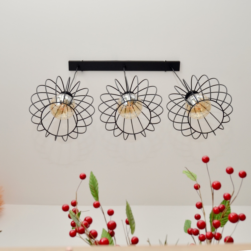 LED Lustra ar auklu MERCURE 3xE27/15W/230V