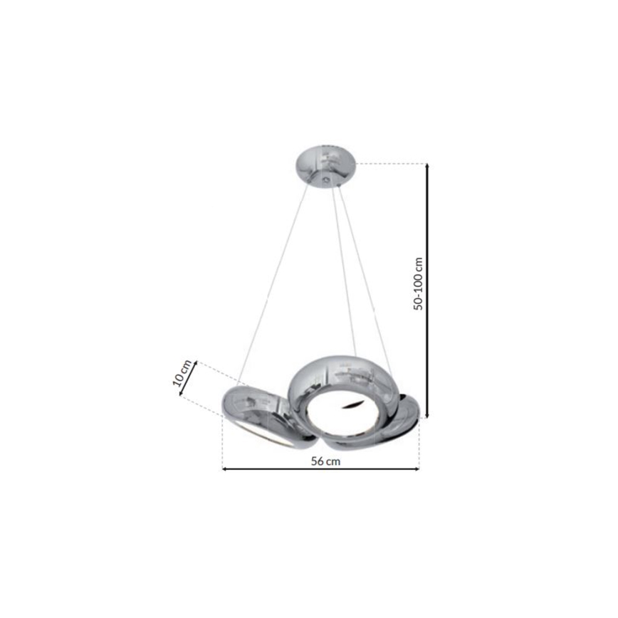 LED lustra ar auklu MERCURIO 3xLED/12W/230V