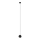 LED Lustra ar auklu MIDWAY 1xGU10/4,8W/230V melna