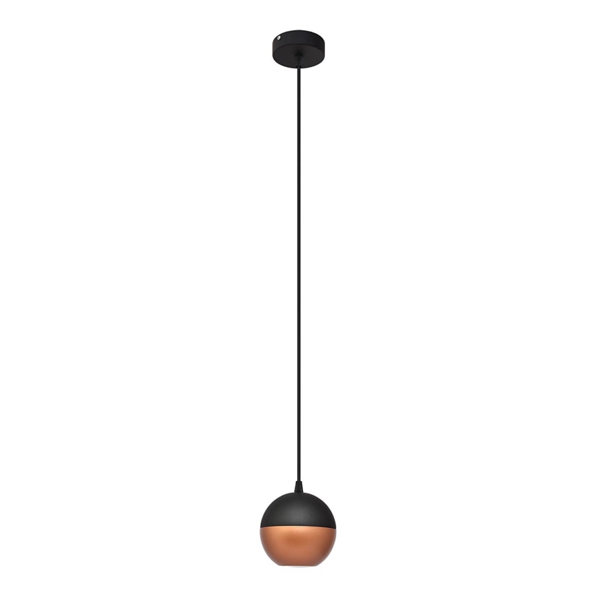 LED Lustra ar auklu MIDWAY 1xGU10/4,8W/230V melna/varš