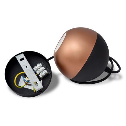 LED Lustra ar auklu MIDWAY 1xGU10/4,8W/230V melna/varš