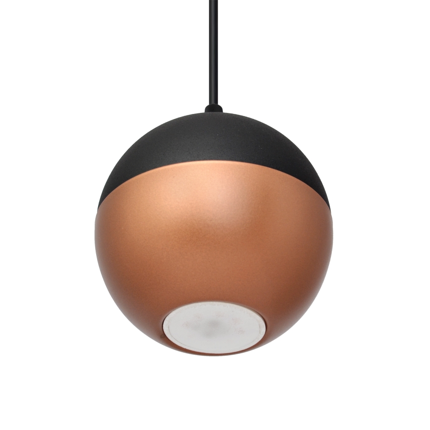 LED Lustra ar auklu MIDWAY 3xGU10/4,8W/230V melna/varš