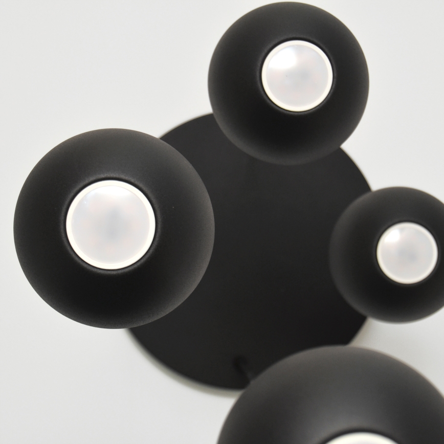 LED Lustra ar auklu MIDWAY 4xGU10/4,8W/230V melna