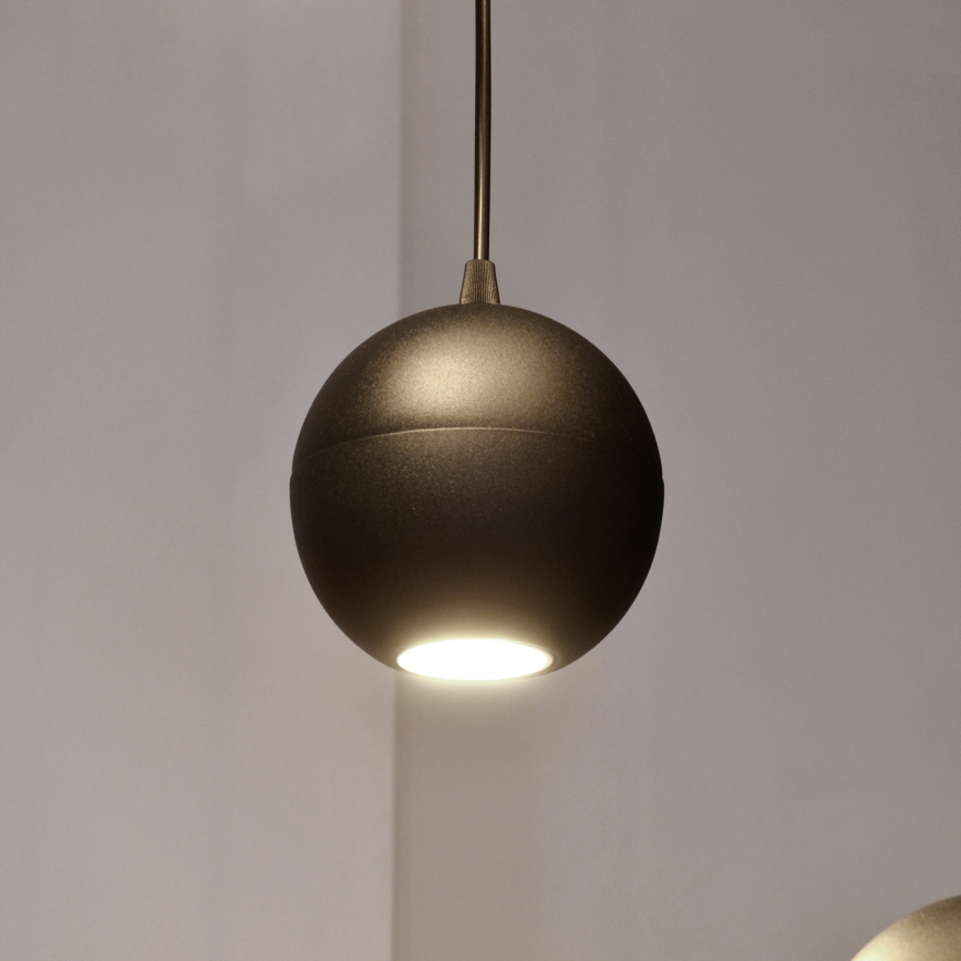 LED Lustra ar auklu MIDWAY 4xGU10/4,8W/230V melna