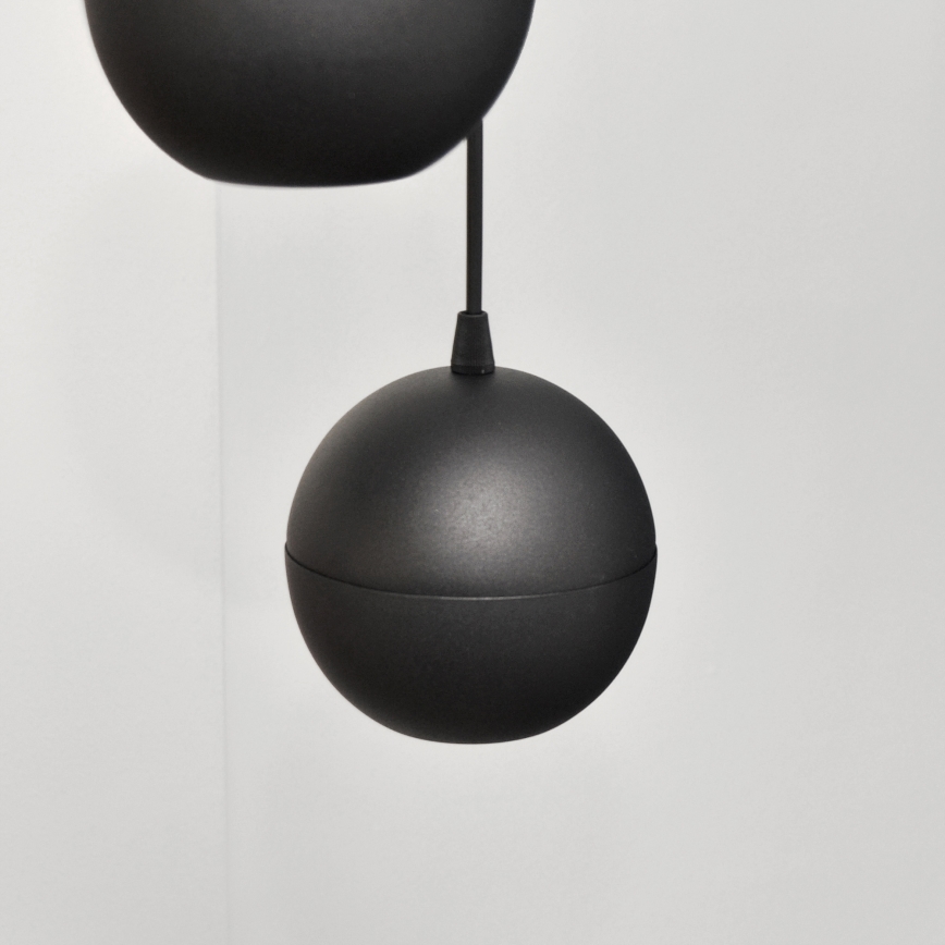 LED Lustra ar auklu MIDWAY 4xGU10/4,8W/230V melna