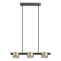 LED Lustra ar auklu MIRELLA 3xGX53/6W/230V zelta/melna