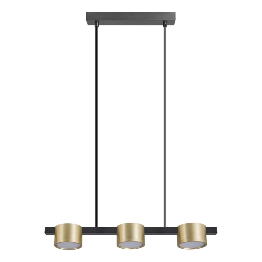 LED Lustra ar auklu MIRELLA 3xGX53/6W/230V zelta/melna