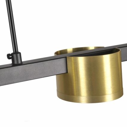 LED Lustra ar auklu MIRELLA 3xGX53/6W/230V zelta/melna