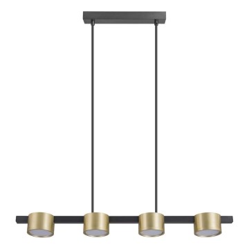 LED Lustra ar auklu MIRELLA 4xGX53/6W/230V zelta/melna