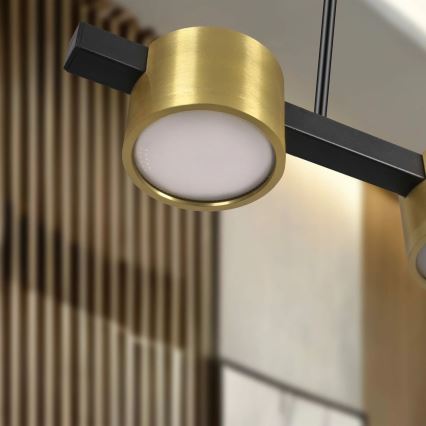 LED Lustra ar auklu MIRELLA 4xGX53/6W/230V zelta/melna