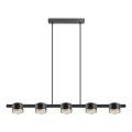 LED Lustra ar auklu MIRELLA 5xGX53/6W/230V melna